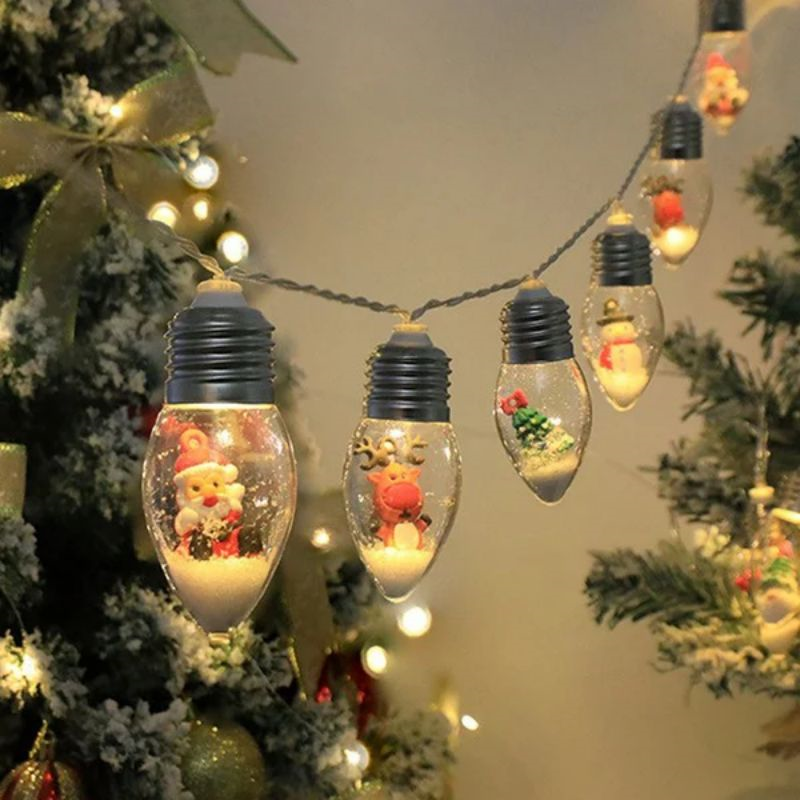 Christmas Motive Crystal String Lights