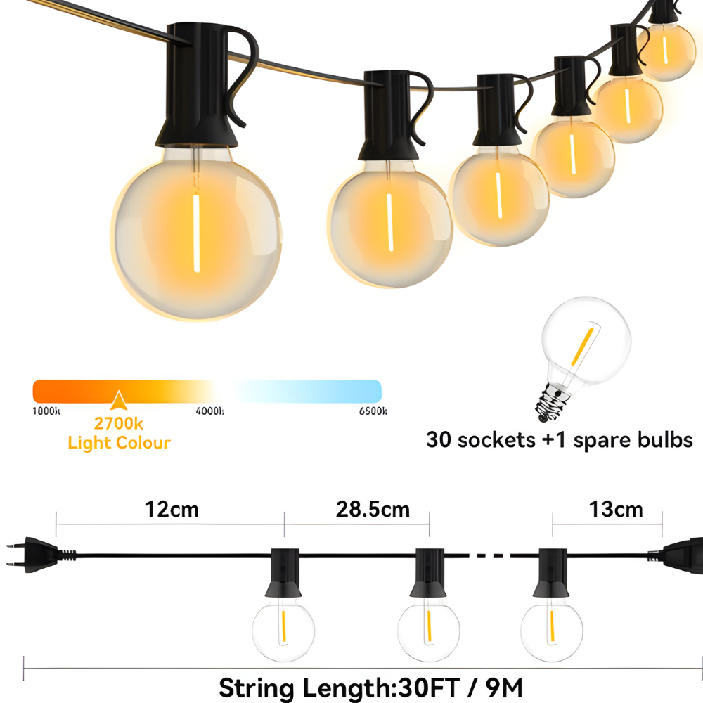 SolarBulb™ - Dual Power Sphere String Lights