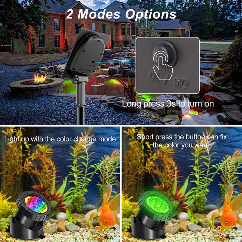 ColorWave™: luces solares RGB para estanques y piscinas