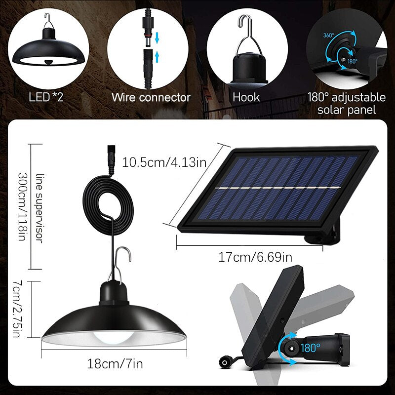 Hanging solar light for outdoor use