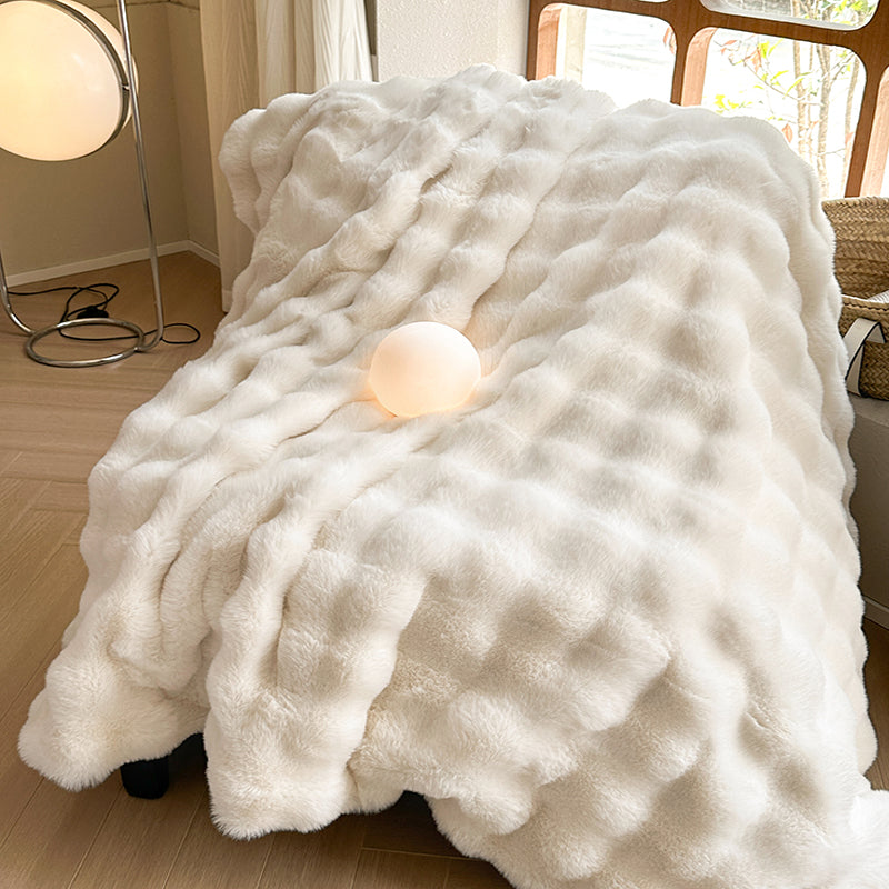 Velmorn - Plush Striped Cozy Blanket for Couch & Bed