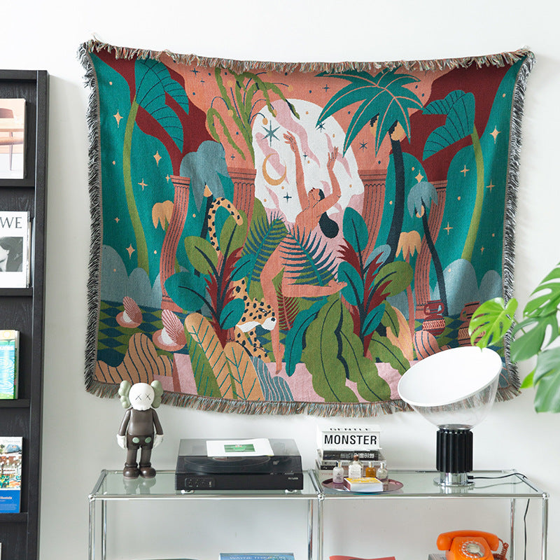 Zelana - Jungle Leaf Throw Blanket