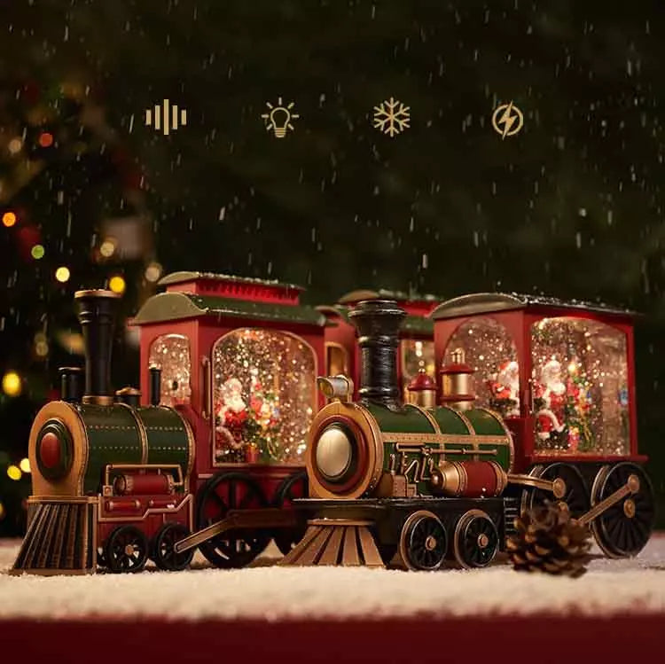 Christmas Illuminated Train with Snow Effect