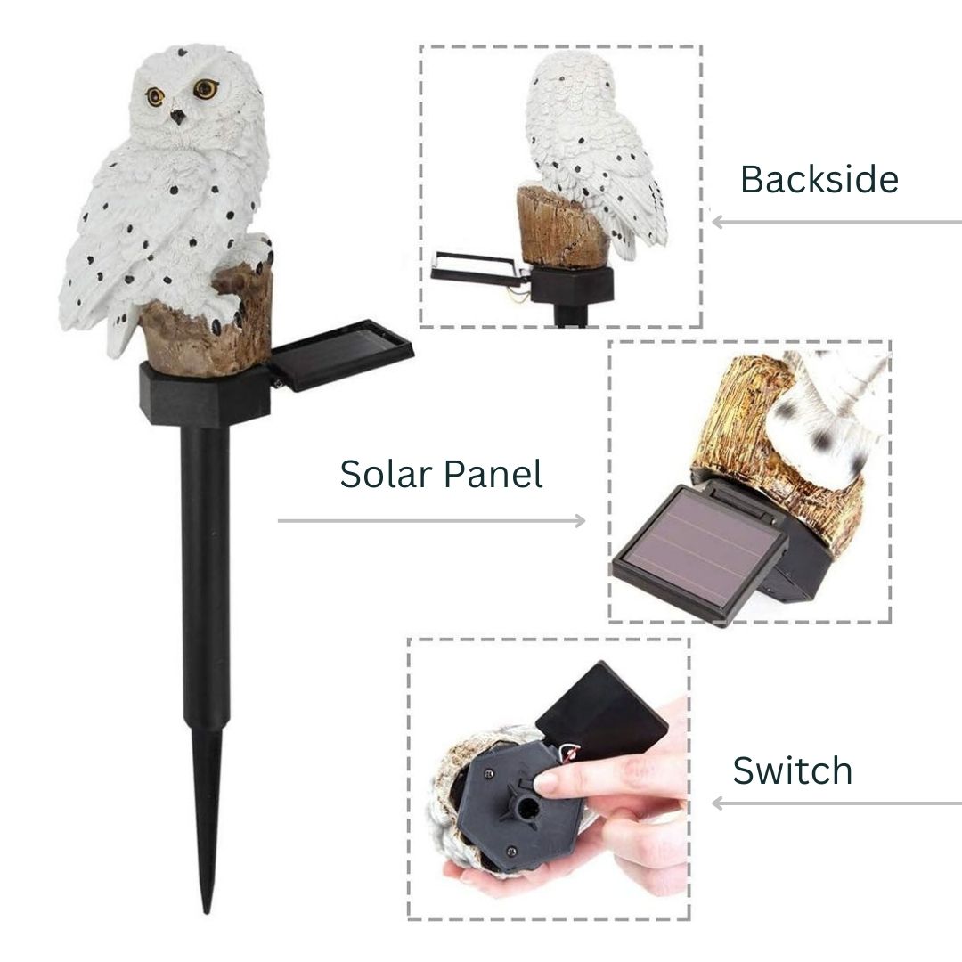 Owlglow - Solar-powered LED garden lamp