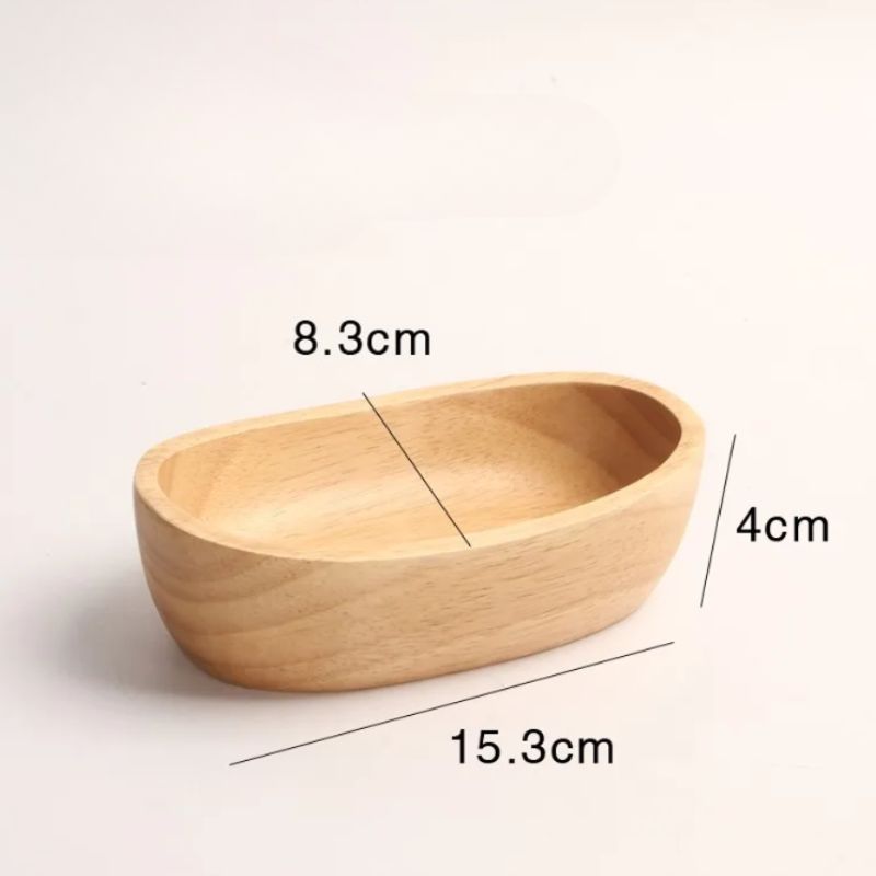 Acacia Wood Boat-Shaped Bowl