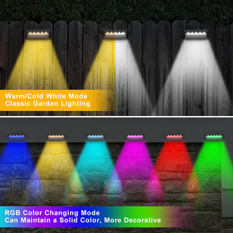 VividSolar™ - Multicolour Solar Fence Light