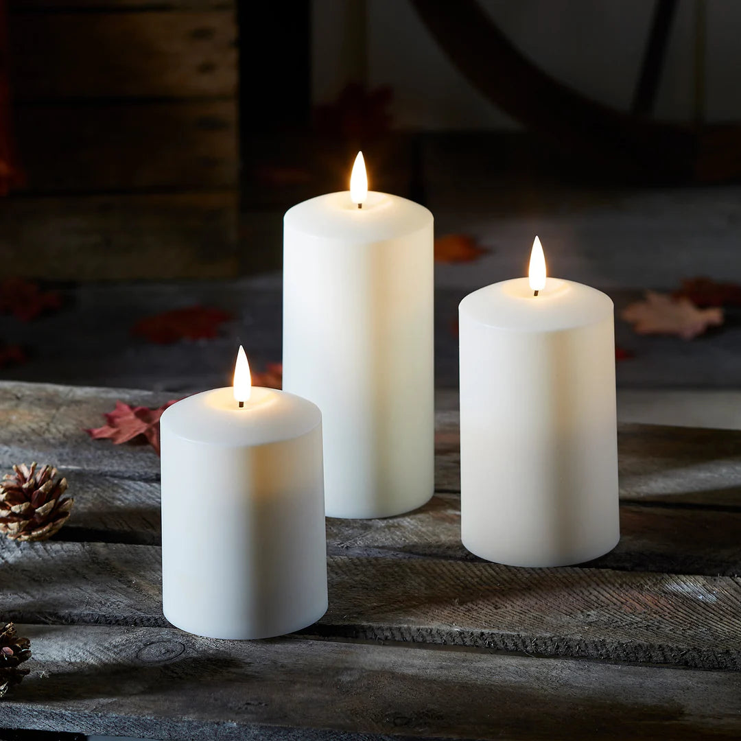 3 pcs Tall Flameless Flickering LED Candles