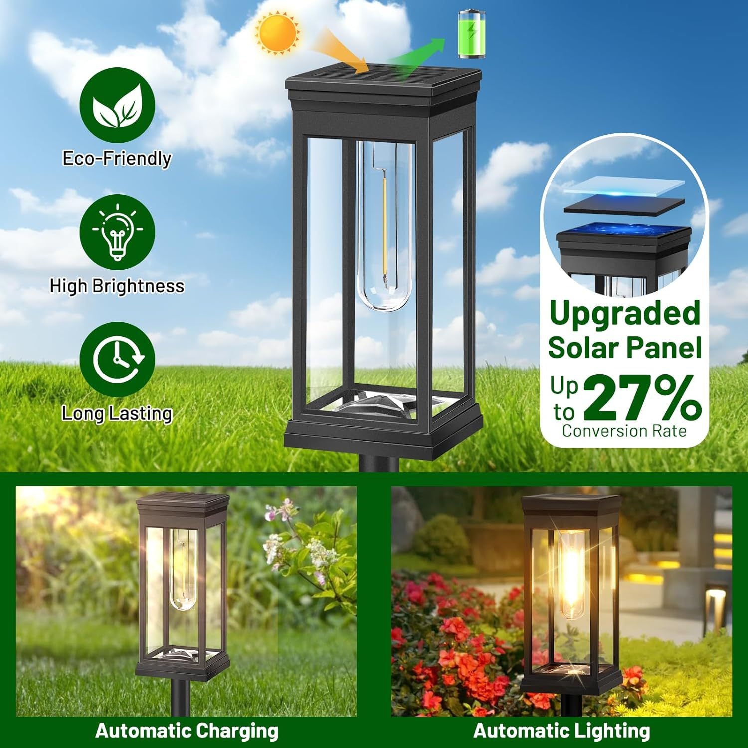 DreamScape™ - Elegant Cubic Solar Walkway Lights