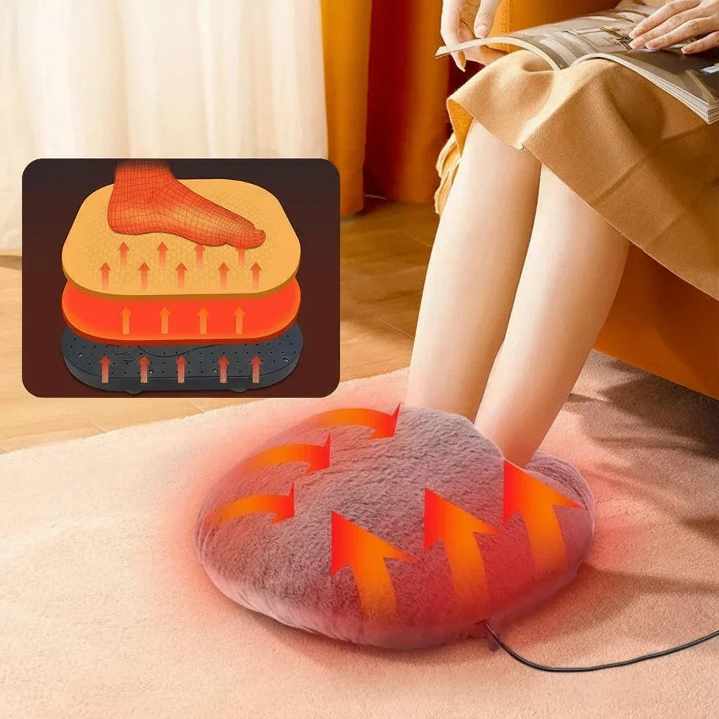 Electric Foot Warmer – Soft Velvet Heating Pad for Winter