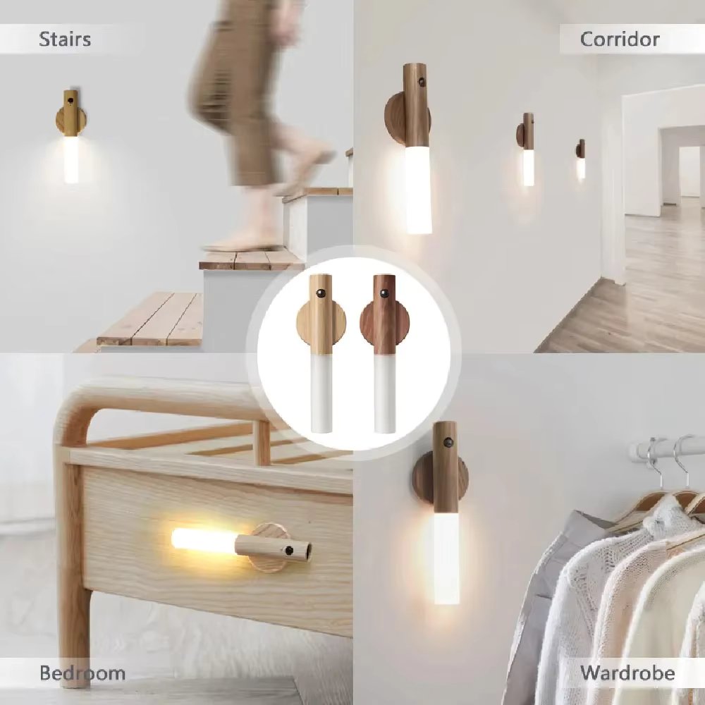 WoodGlo - Rechargeable Wooden Sconce