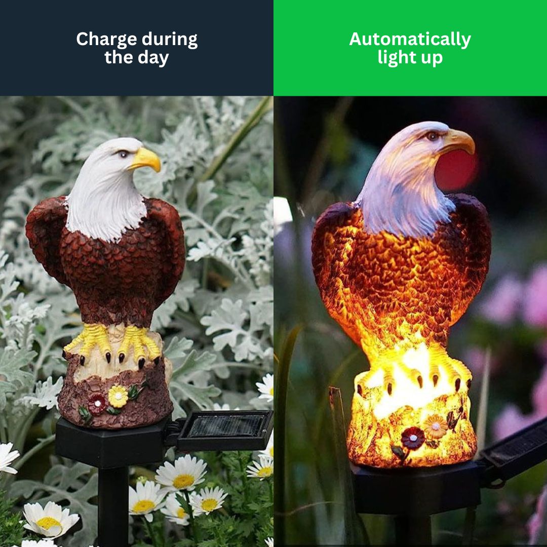 EagleGlow - solar-powered LED garden lamp