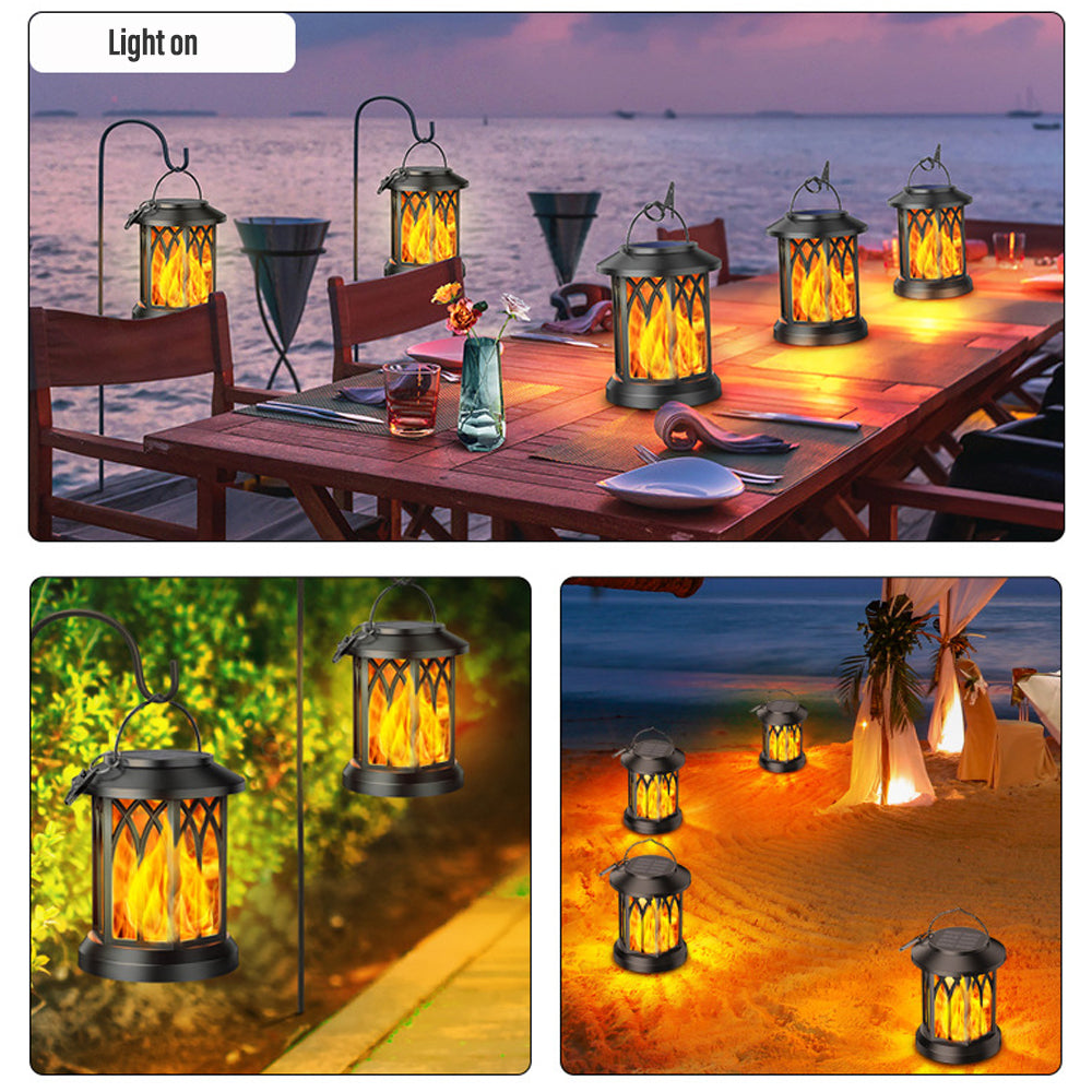 FlameGlow™- Solar Hanging Flame Lantern