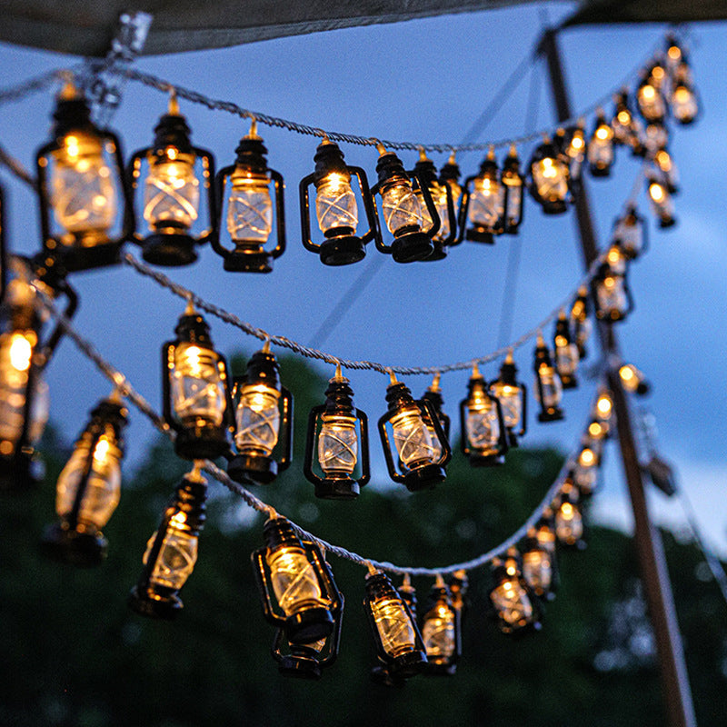 Solar-powered lantern cord