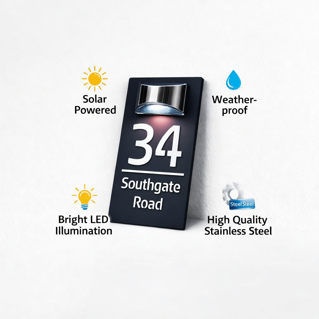 Personalized LED Solar Address Number Engraved