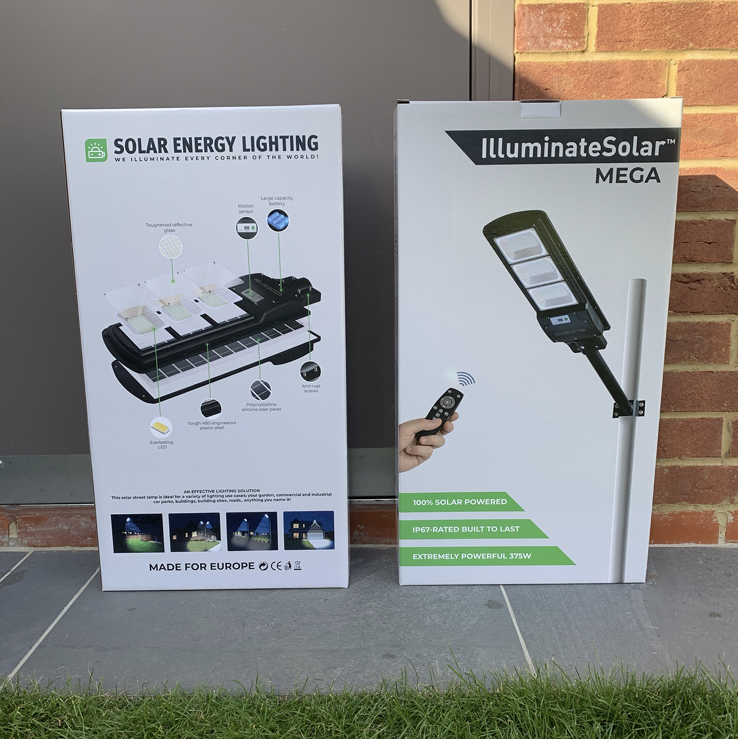 IlluminateSolarMega™ - 3 Lights + 1 Free 375W/6500 Lumens Ultra-Bright Solar Street Lights