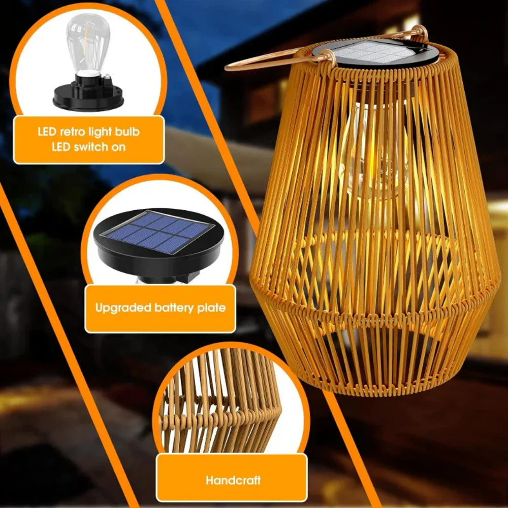 RotaLuma – Handwoven Solar Garden Lantern