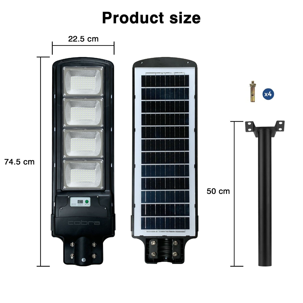 IlluminateSolarMega™ - 3 Lights + 1 Free 450W/6500 Lumens Ultra-Bright Solar Street Lights