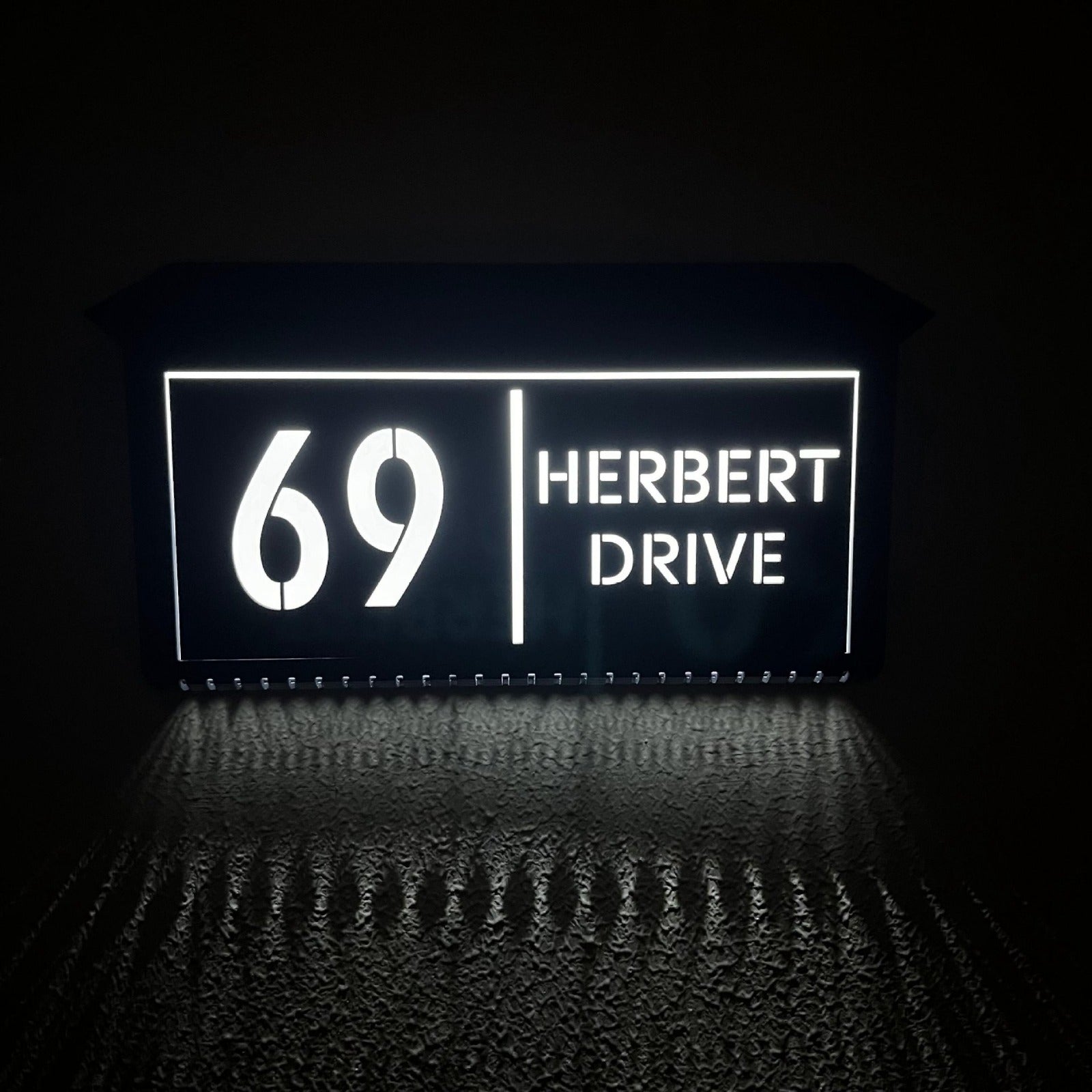 Personalised LED Solar House Number 2.0