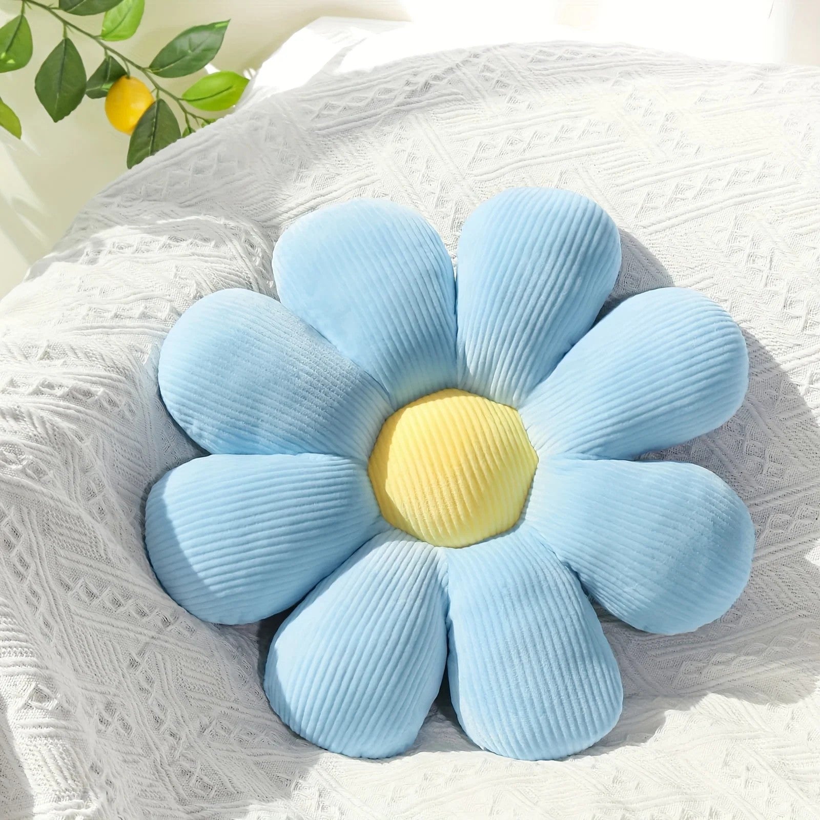Ultra Soft Daisy Plush Floor Cushion