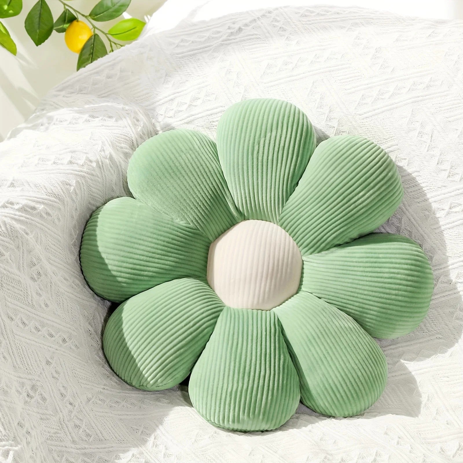 Ultra Soft Daisy Plush Floor Cushion