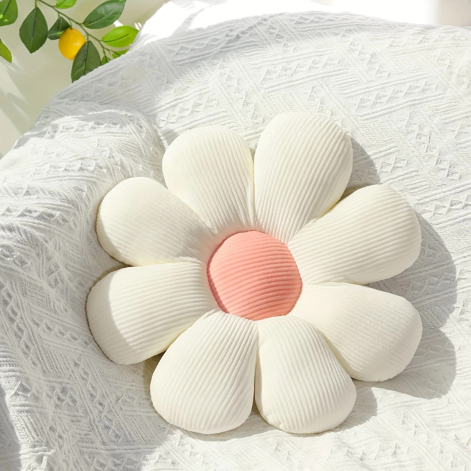Ultra Soft Daisy Plush Floor Cushion