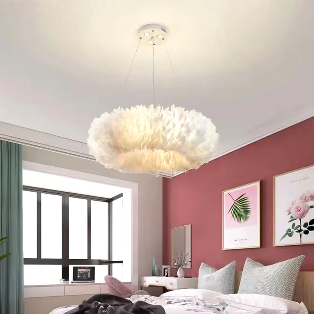 Feathra - Feather Ring Pendant Light