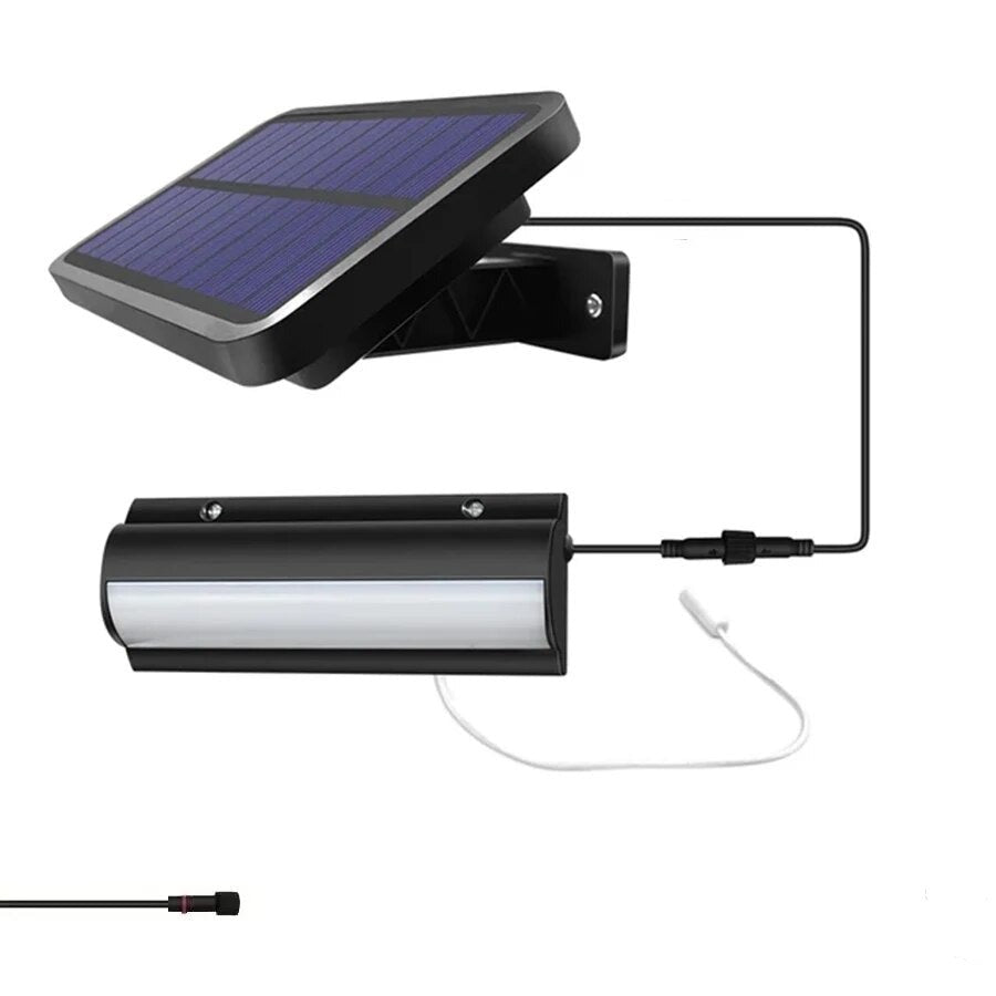 Wall Light With Solar Cells and Separate Panel