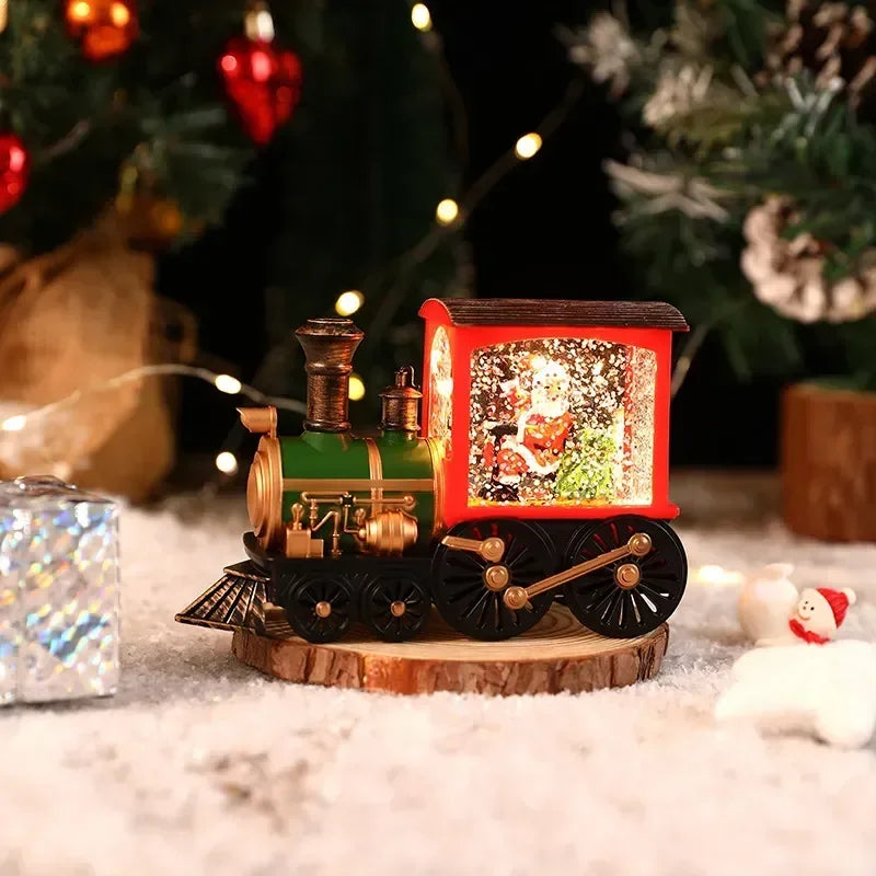 Christmas Illuminated Train with Snow Effect