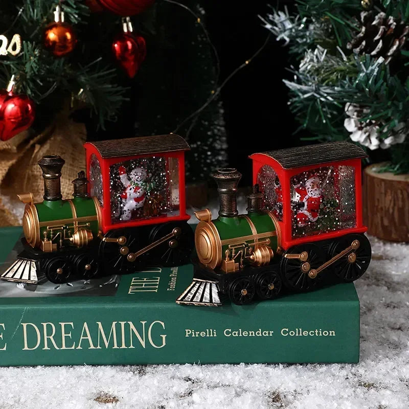 Christmas Illuminated Train with Snow Effect