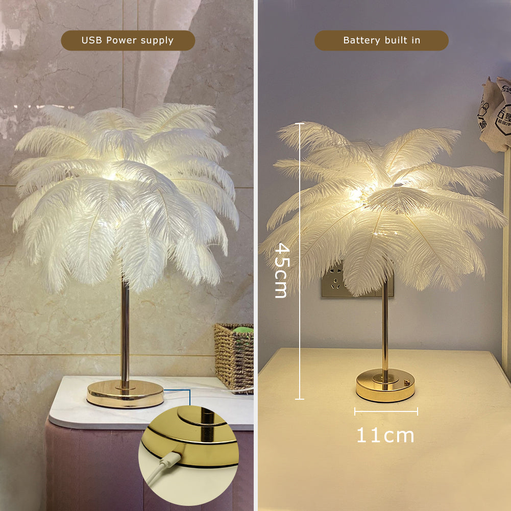 Feathra - Feather Table Light