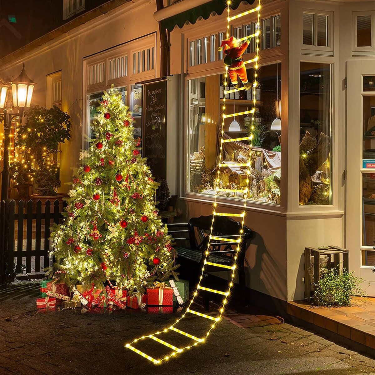 3M Santa Claus Climbing Ladder Christmas Decoration