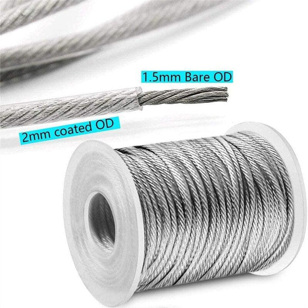 30M guide wire PVC coated stainless steel for heavy duty suspension