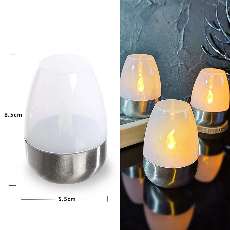 Solar Waterproof LED Glass Candles