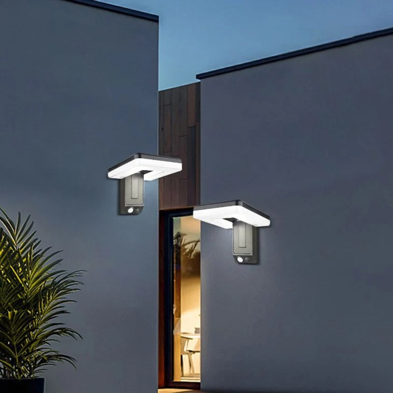 Lumeno - Square Stainless Steel Solar Wall Light