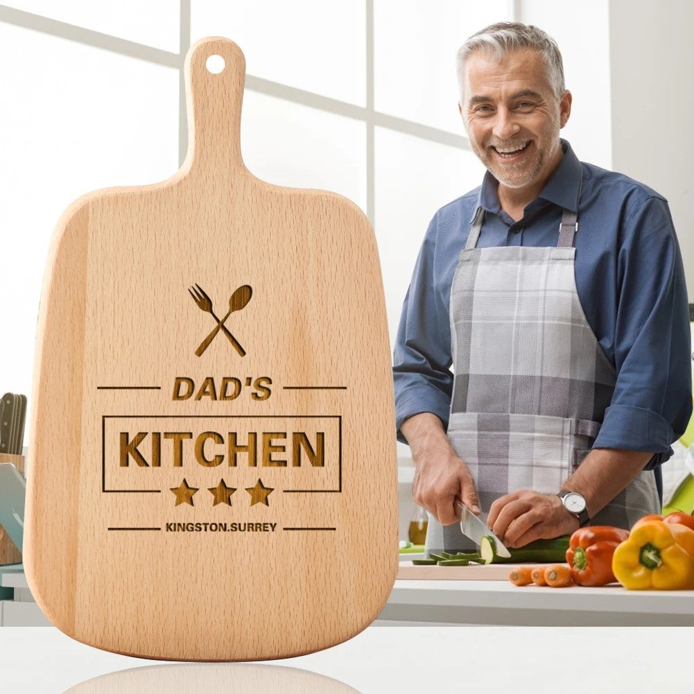 Personalized Chef Hat Cutting Board – Custom Engraved Kitchen Gift