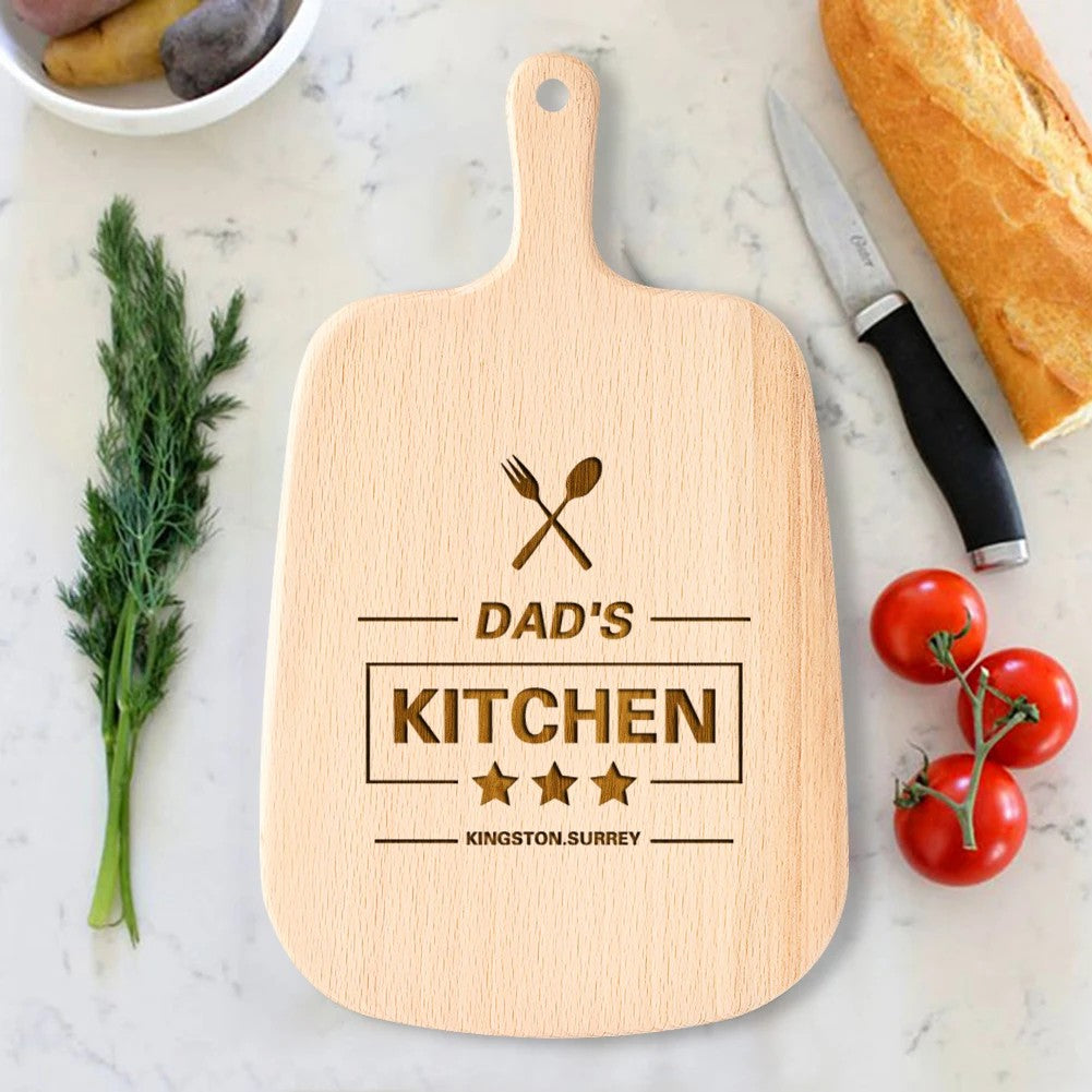 Personalized Chef Hat Cutting Board – Custom Engraved Kitchen Gift