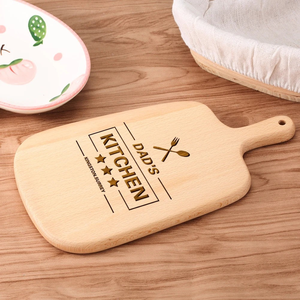 Personalized Chef Hat Cutting Board – Custom Engraved Kitchen Gift