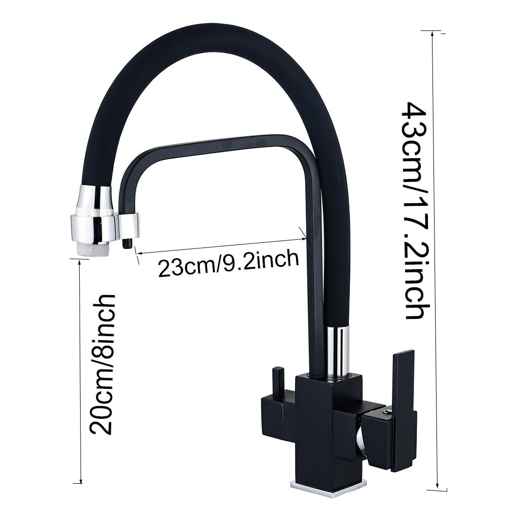 Ater - Black Chrome Kitchen Faucet