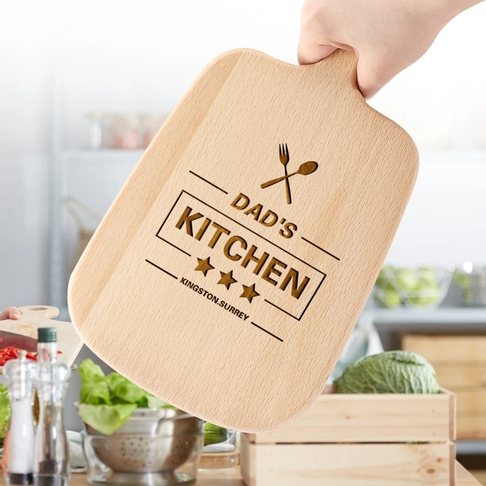 Personalized Chef Hat Cutting Board – Custom Engraved Kitchen Gift