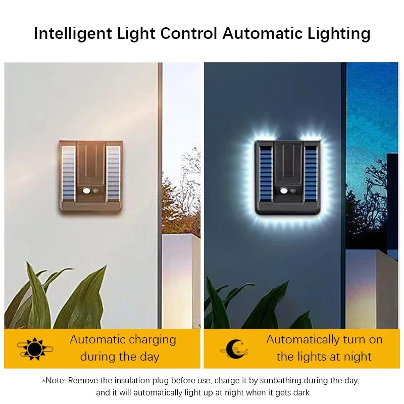Lumeno - Square Stainless Steel Solar Wall Light