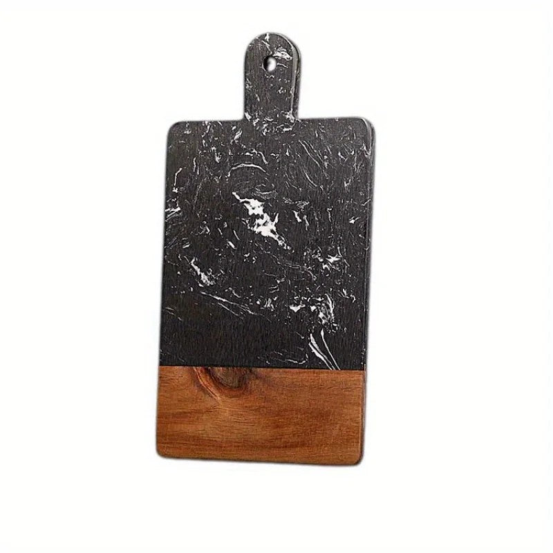 Double-Sided Acacia Wood & Marble Cutting Board