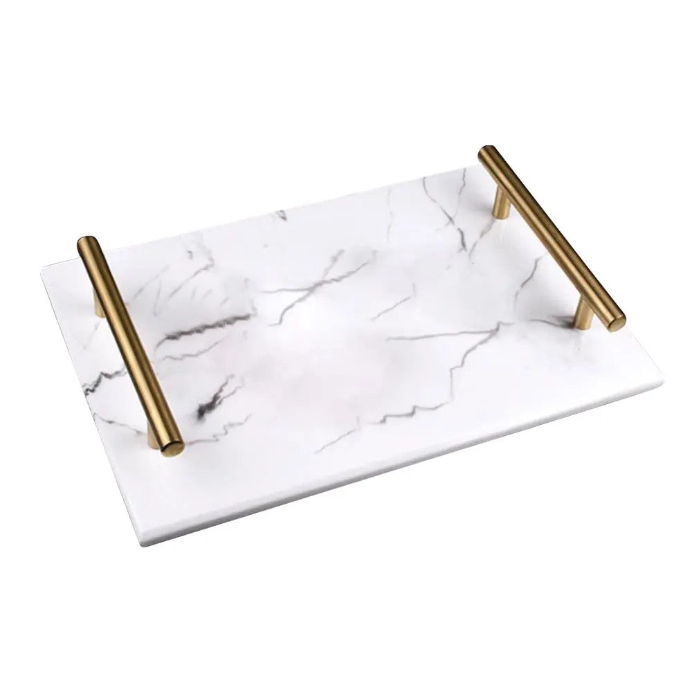 Nordic Marble-Style Display Tray