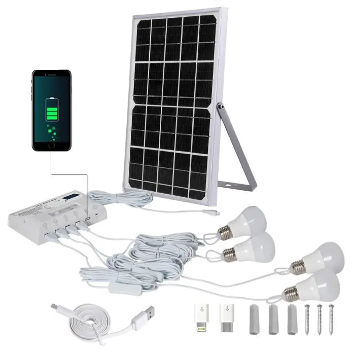PowerGlow 6000 – Solar Lighting Kit for Sheds