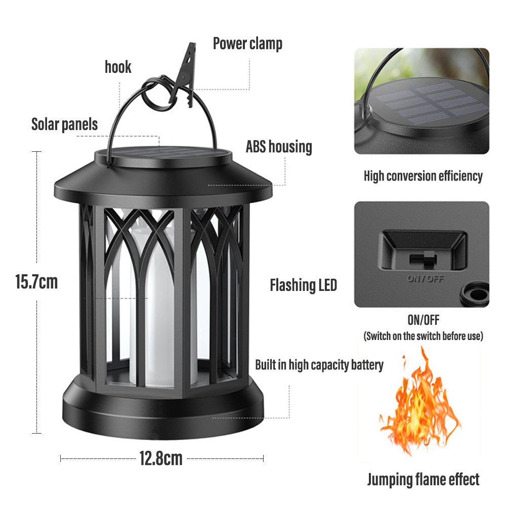 FlameGlow™- Solar Hanging Flame Lantern