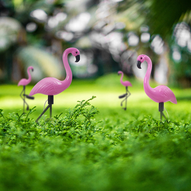 FlamingoGlow - solar-powered LED lawn flamingo lamp