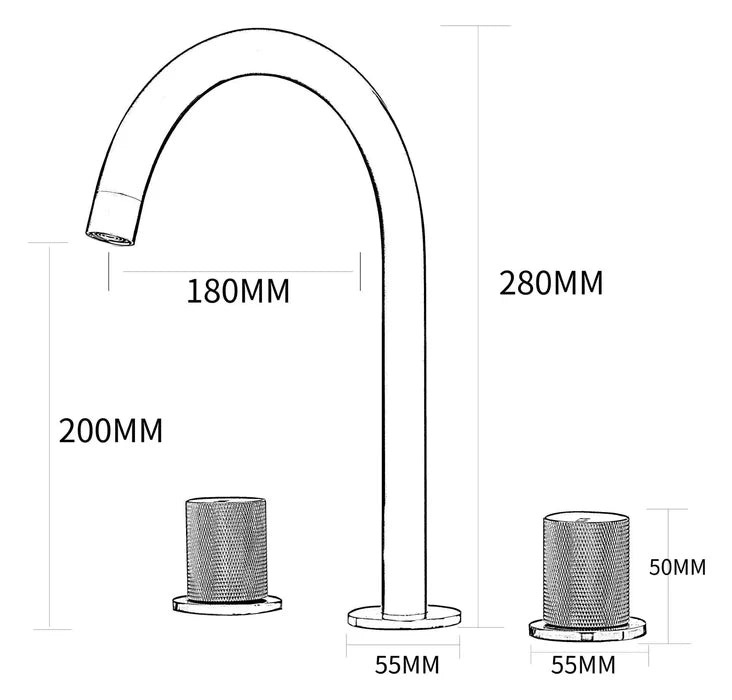 Ardina - Deck Mounted Bathroom Faucet