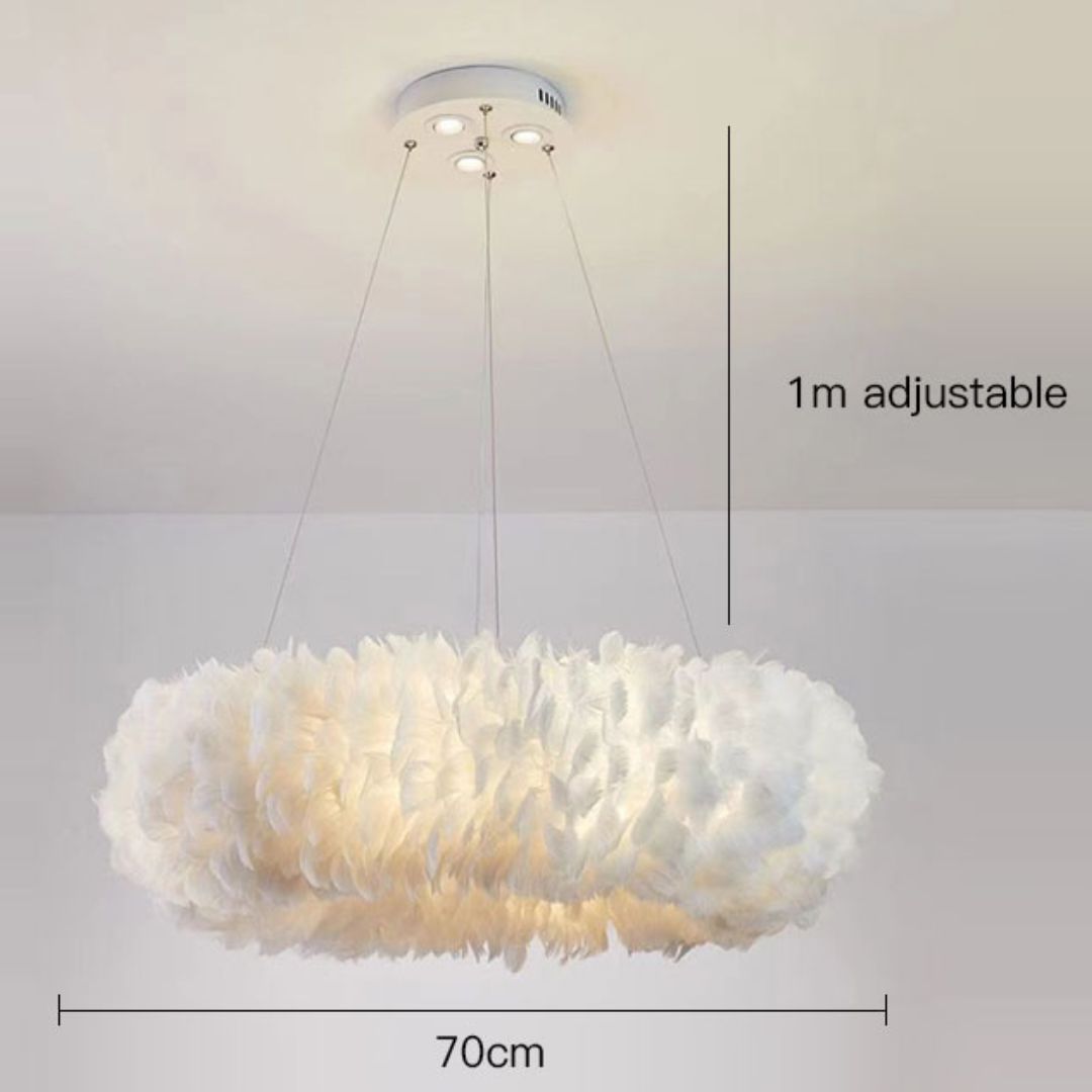 Feathra - Feather Ring Pendant Light