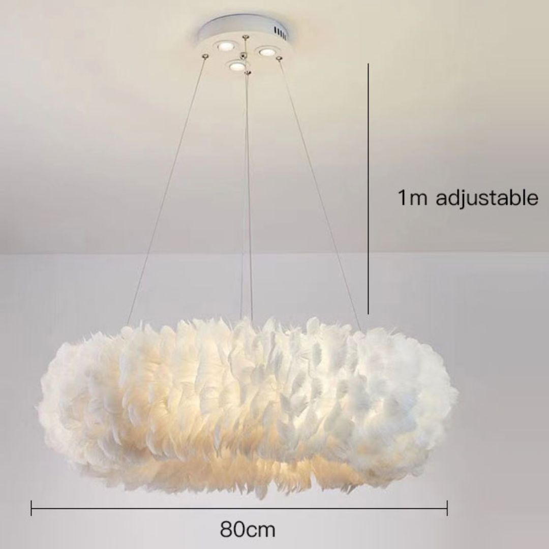 Feathra - Feather Ring Pendant Light