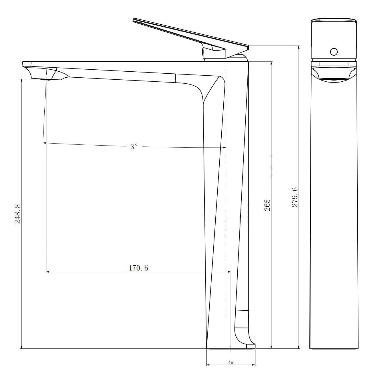 Avelin - Nordic Deck Mounted Faucet